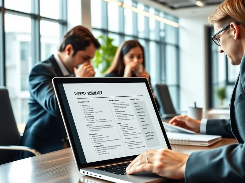 Image: Weekly Summary Report