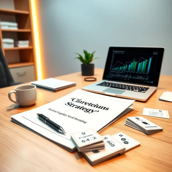 Image: Client Retention Strategy Report documento su una scrivania