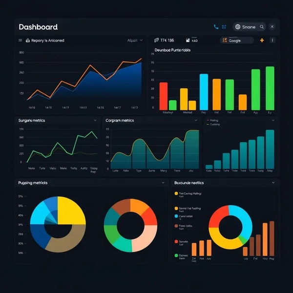 Immagine di una dashboard con vari indicatori aziendali, simbolo di un Business Health Report