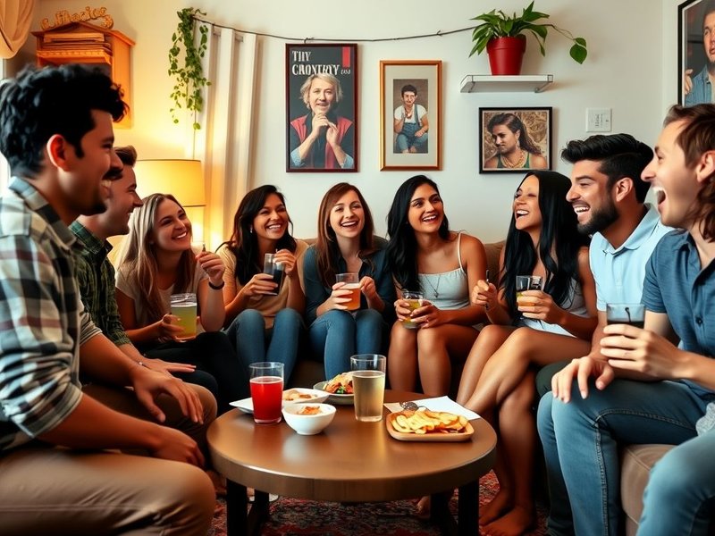 Teman-teman bersenang-senang di House Party