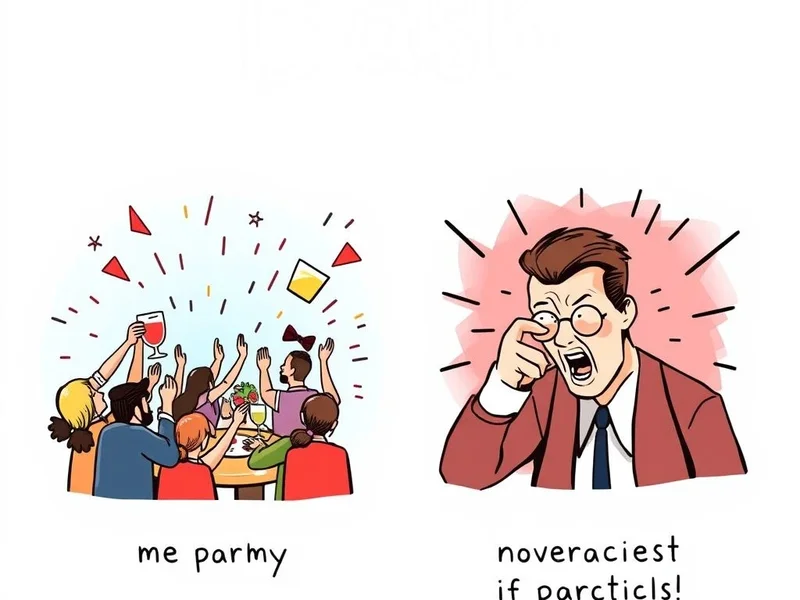 Eine lebhafte Partyszene, die das Slangwort "Bash" illustriert