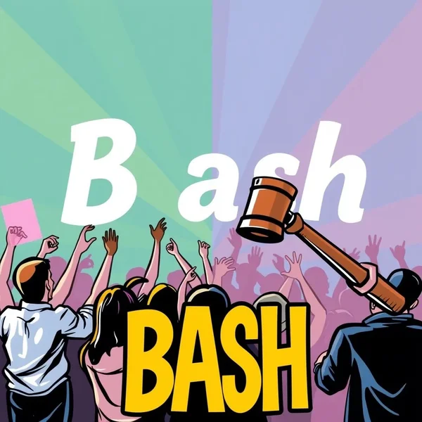 Une scène de fête animée illustrant le mot d'argot "bash"