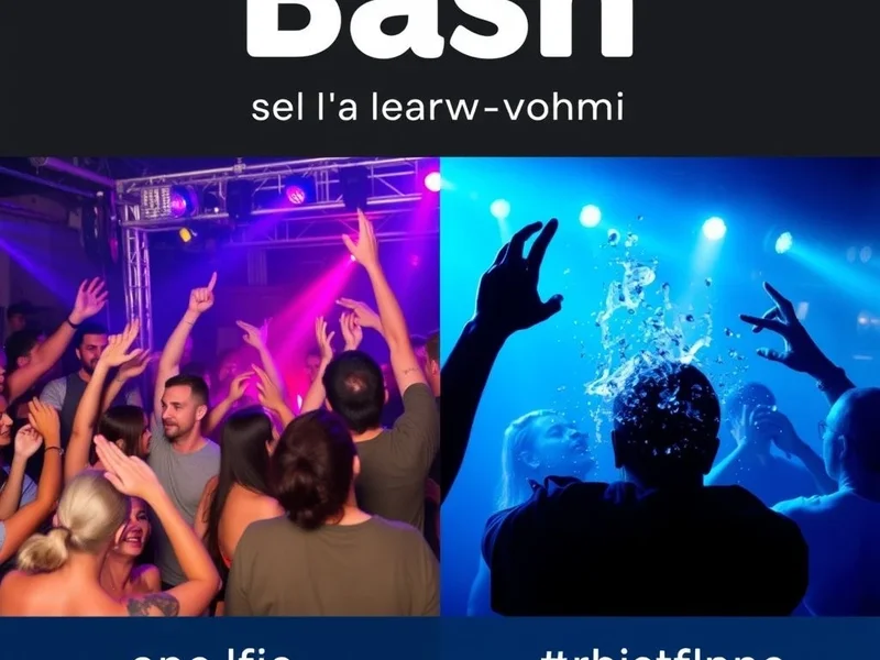 A lively party scene illustrating the slang word "bash"