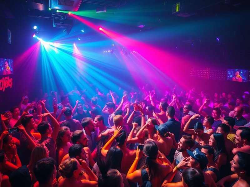 Una scena di festa vivace che illustra il termine slang Jumping