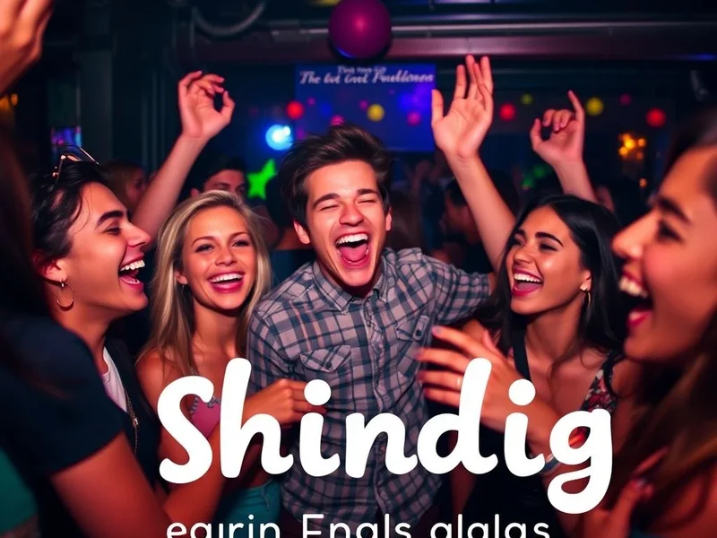 Một cảnh tiệc tùng sôi động minh họa ý nghĩa của Shindig