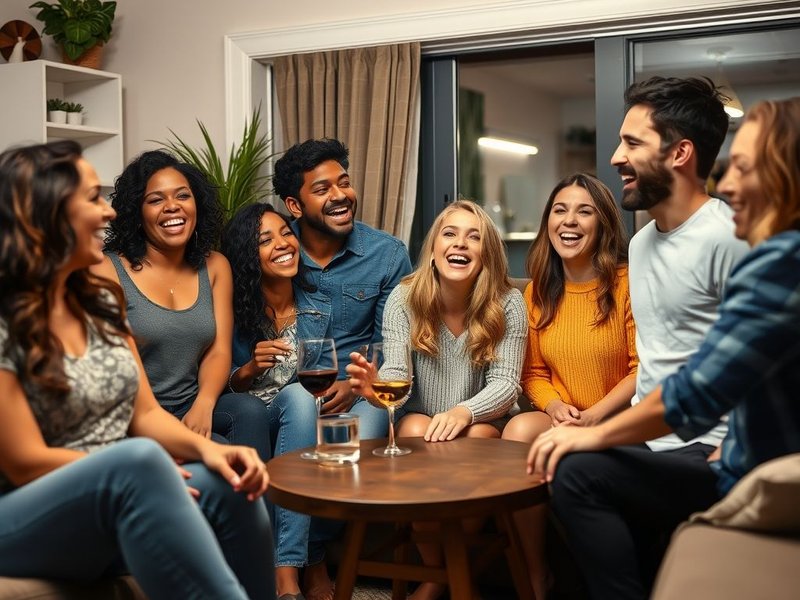 Amigos se divertindo em uma House Party