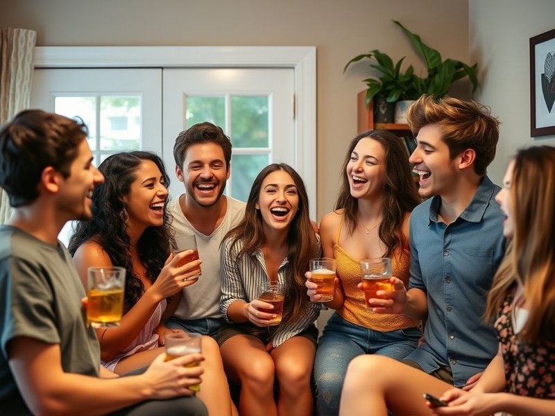 House Party'de eğlenen arkadaşlar