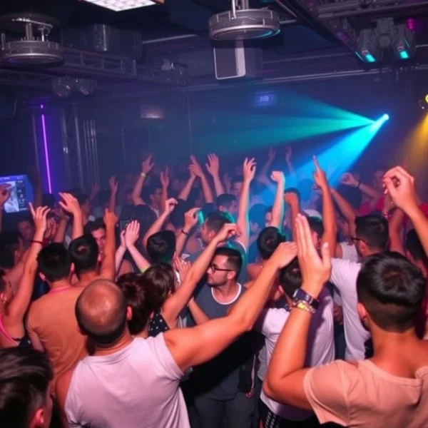 A lively party scene illustrating the slang term Jumping