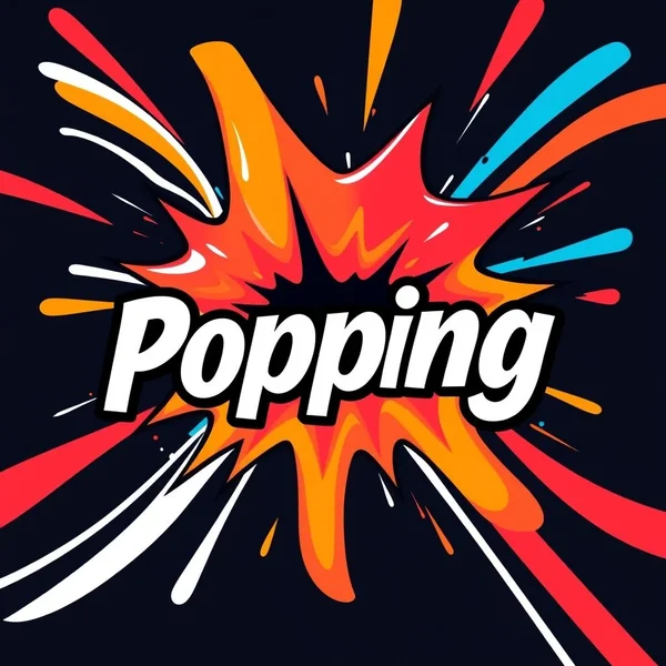 一幅生动的活动场景图，展示了英语俚语 Popping