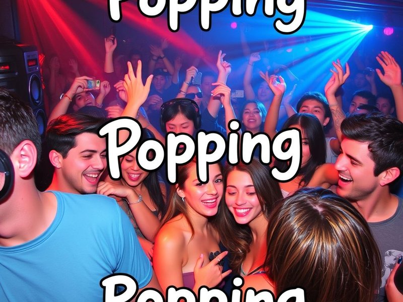 A lively event scene illustrating the English slang term Popping