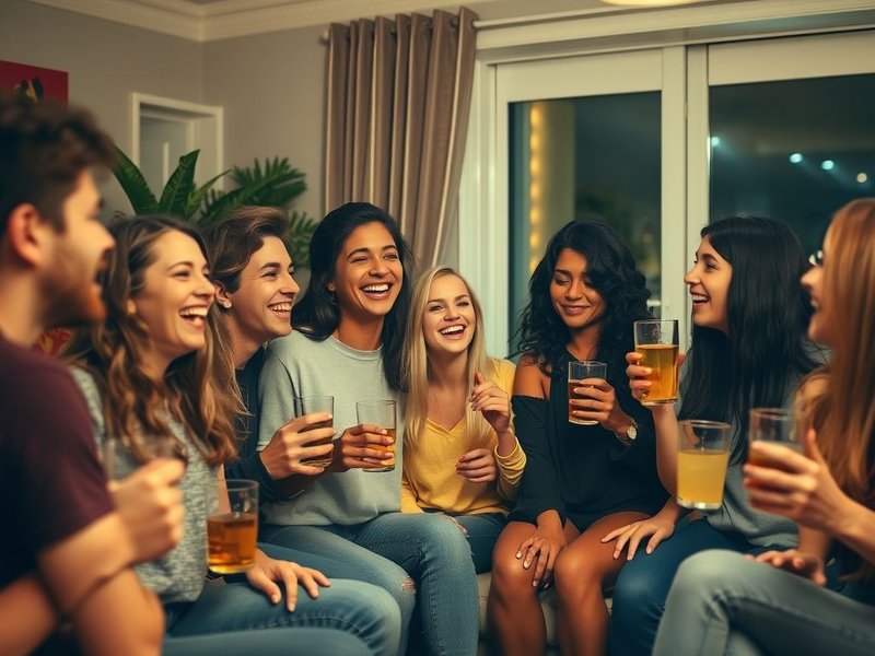 Friends having fun at a House Party