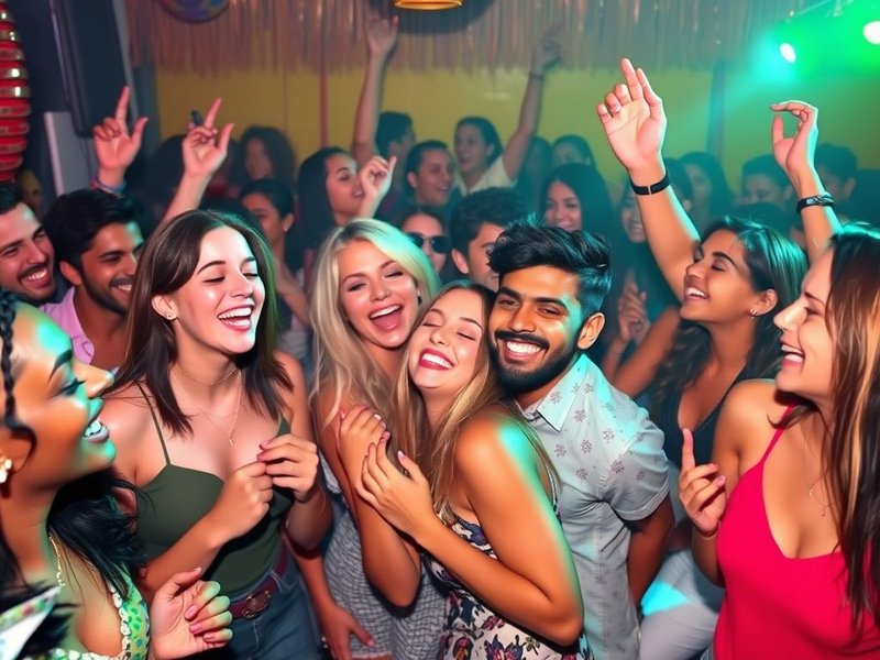 Shindig'in anlamını gösteren canlı bir parti sahnesi