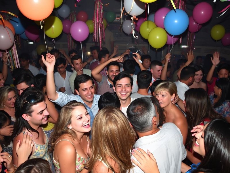 A lively party scene illustrating the meaning of Shindig