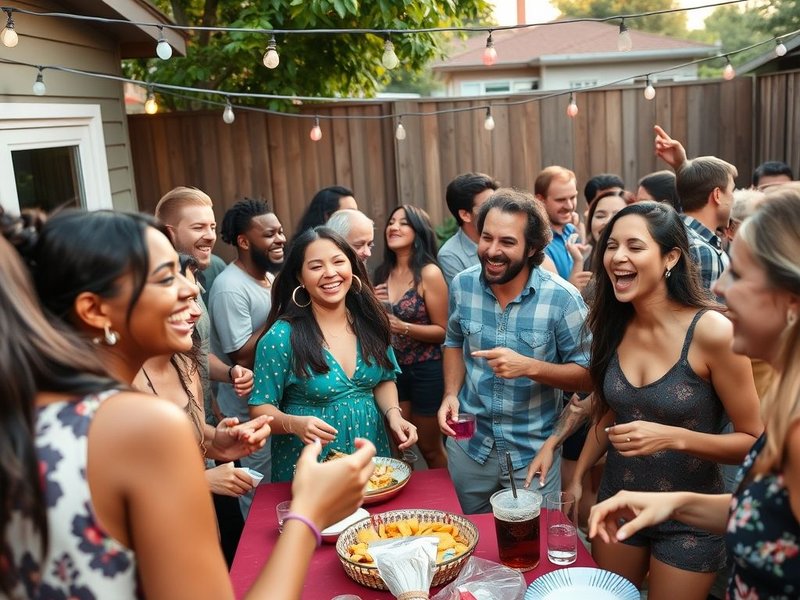A lively party scene illustrating the meaning of Shindig