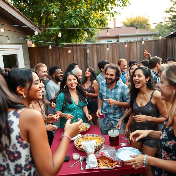A lively party scene illustrating the meaning of Shindig