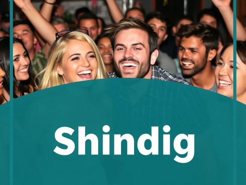 Shindig의 의미를 보여주는 활기찬 파티 장면