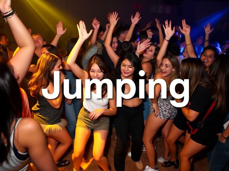 Một cảnh tiệc tùng sôi động minh họa từ lóng Jumping