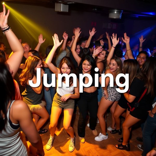 Một cảnh tiệc tùng sôi động minh họa từ lóng Jumping