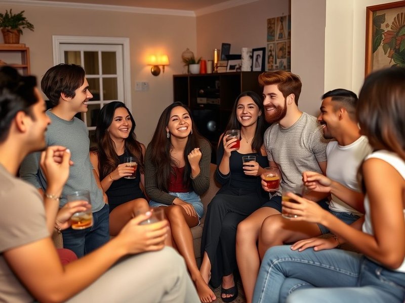 Vrienden die plezier hebben op een House Party
