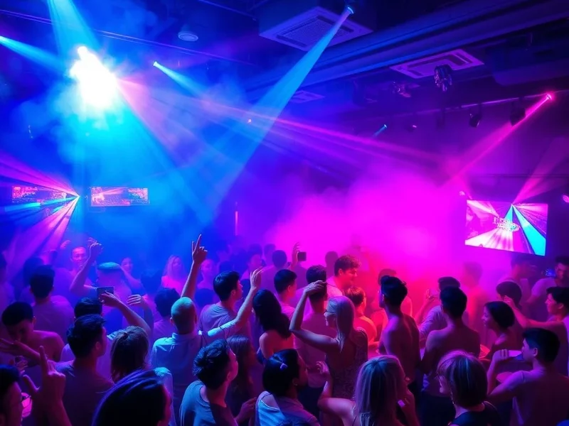 Яркая сцена вечеринки, иллюстрирующая сленговый термин Jumping