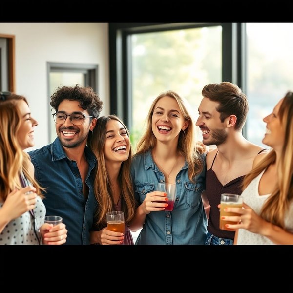 أصدقاء يستمتعون بـ get-together