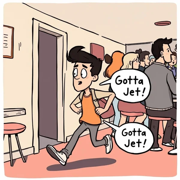 Illustration for the English slang term Jet