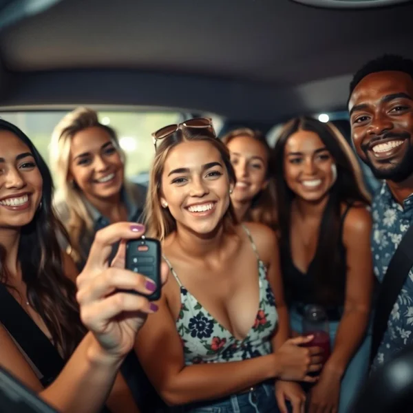 Friends choosing a Designated Driver before a night out