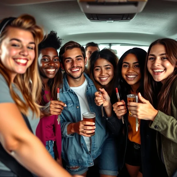 夜遊びの前にDesignated Driverを選ぶ友人たち