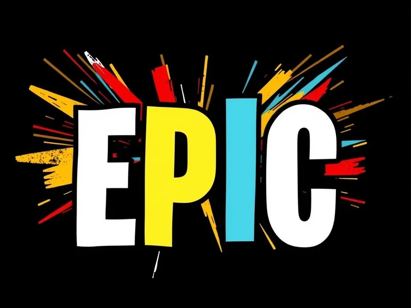 A palavra de gíria Epic visualizada