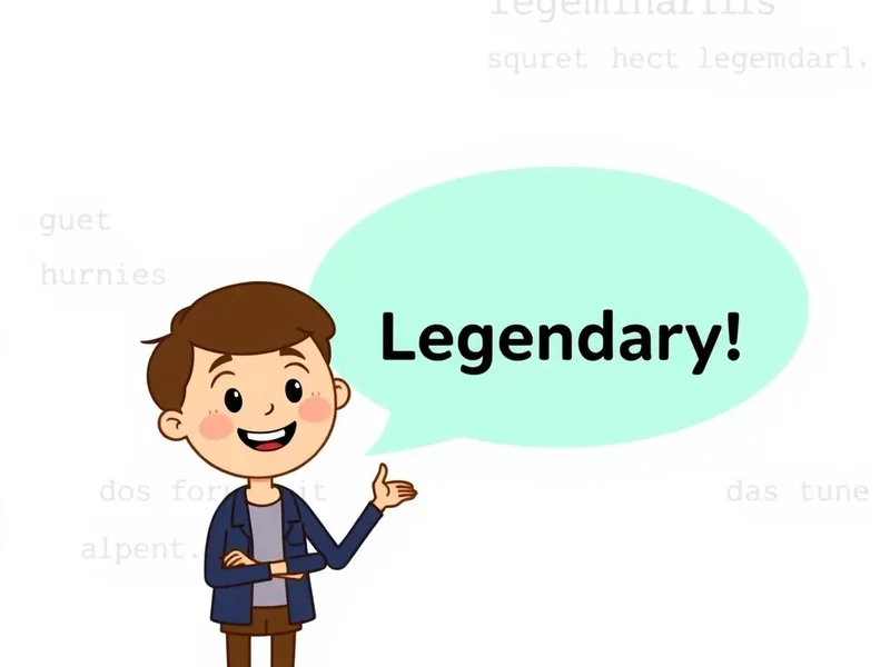 Comprendre le mot d'argot anglais Legendary