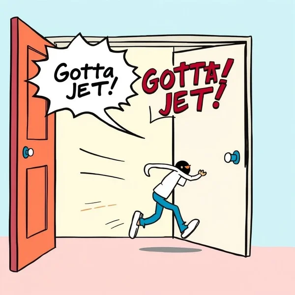 Illustration for the English slang term Jet