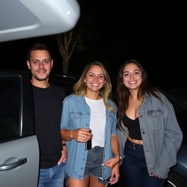Friends choosing a Designated Driver before a night out