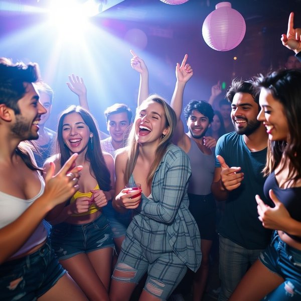 Image of people having fun at a party, illustrating the term Party Animal