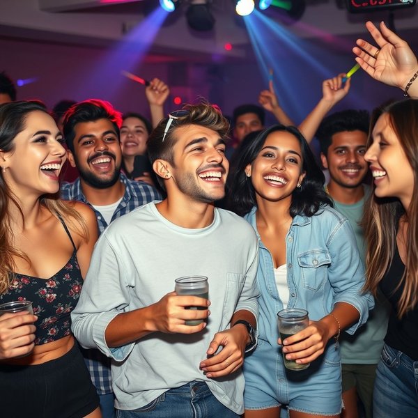 Image of people having fun at a party, illustrating the term Party Animal