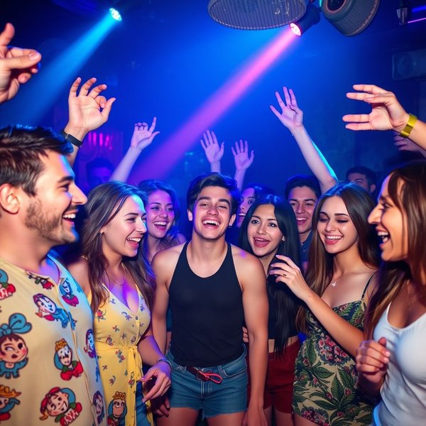 Image of people having fun at a party, illustrating the term Party Animal
