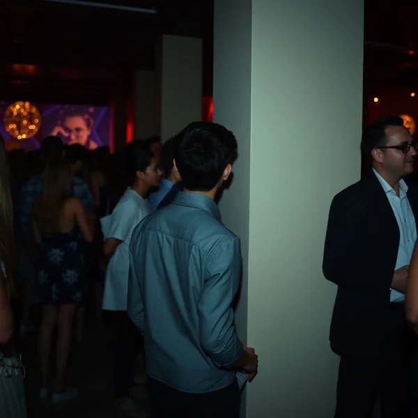 Image of someone observing at a party, illustrating the term Wallflower