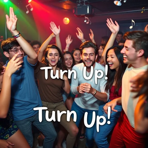 İngiliz argosu "Turn Up" kelimesinin anlamını anlama