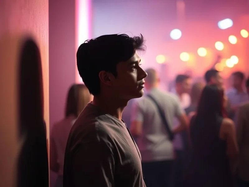 Image of someone observing at a party, illustrating the term Wallflower