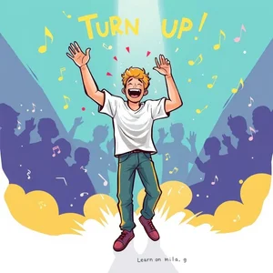 شرح مصطلح Turn Up استعد للحفلة بعبارة عامية إنجليزية