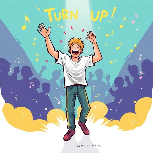 فهم معنى العبارة العامية الإنجليزية Turn Up