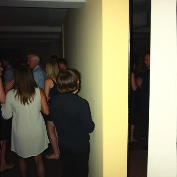 Image of someone observing at a party, illustrating the term Wallflower