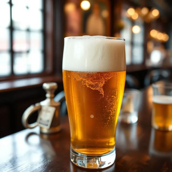 Изображение пенистого пива с заголовком "Suds - Common English Slang for Beer"