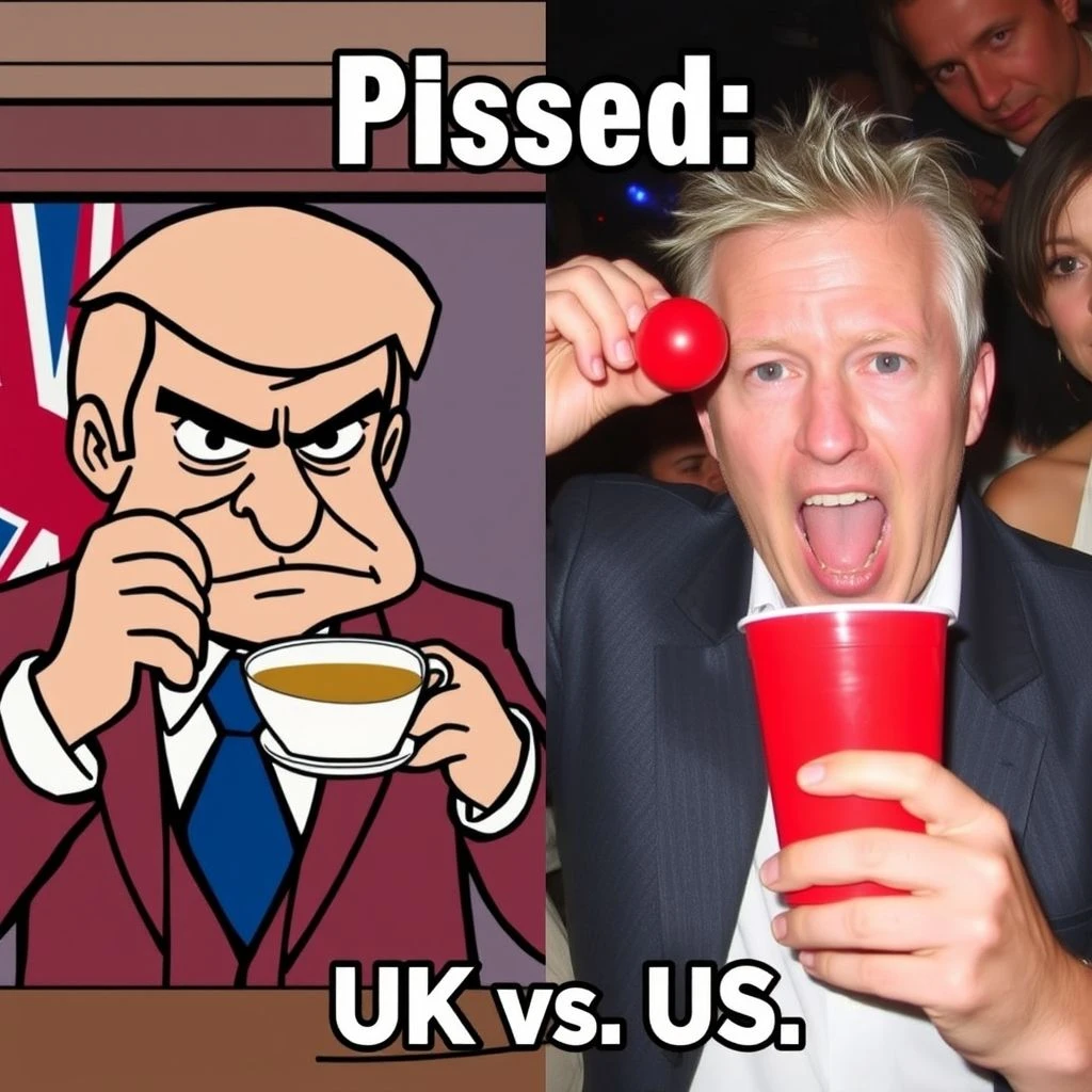 "Pissed" Uitgelegd: Betekenis van dit Engelse Slangwoord (VK vs. VS)