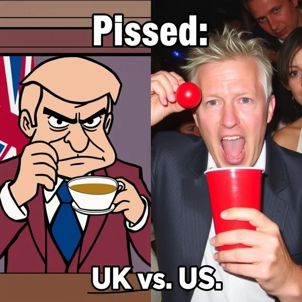 Understanding the slang word Pissed