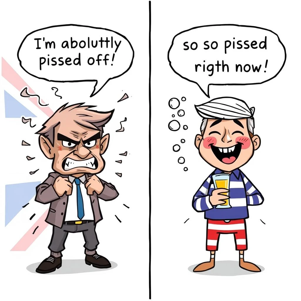 Pissed の解説：イギリス英語 vs アメリカ英語での意味の違いを理解する