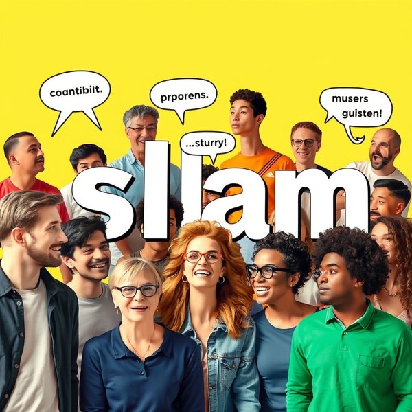 Slamという言葉の様々な使い方を示す画像