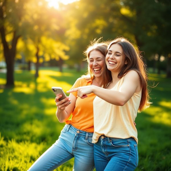 Due amici che ridono insieme, che illustrano il significato amichevole della parola Buddy