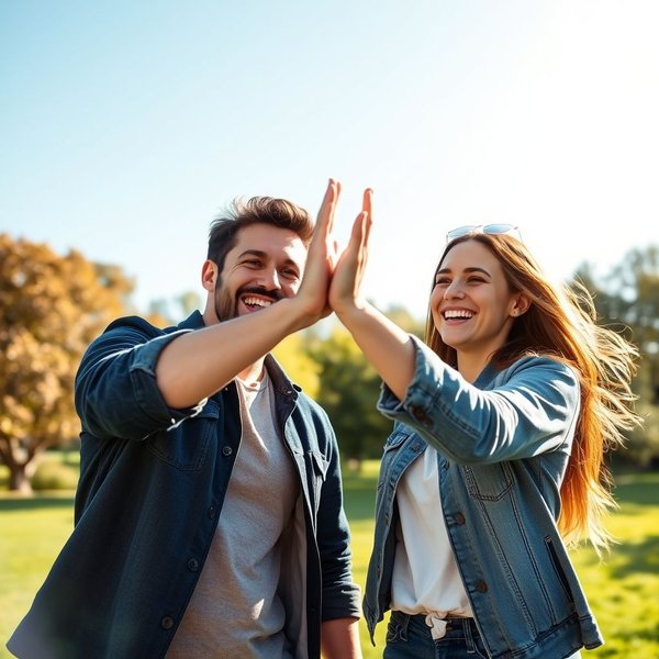 Twee vrienden lachen samen, wat de vriendelijke betekenis van het woord Buddy illustreert