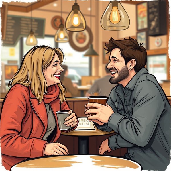 Dois amigos sentados confortavelmente em um banco de parque, ilustrando a ideia de ter uma conversa e mastigar a gordura.