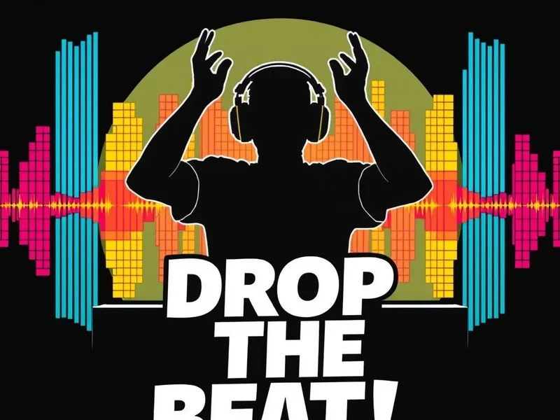 ดีเจในคอนเสิร์ตกำลังเตรียมพร้อมที่จะ Drop The Beat.